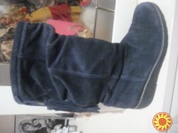 Детские замшевые сапоги Dami темно-синего цвета 31размер