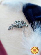 Туман сяюча сірий шпилька заколка вечірня прикраса вечірка випускний святкова гілка