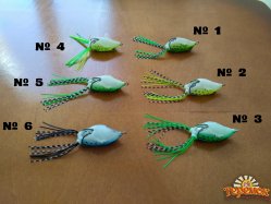 Воблер Лягушка незацепляйка на щуку с хвостиком 7 гр