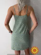 Жіноча нічна сорочка на тонких бретелях "Green Meadow" (арт. LDK 118/18/03)