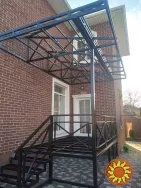 Навіси для авто, тераси та двору з металу під замовлення