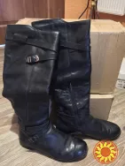 Жіночі високі чоботи,б/в,демісезон,розмір 40