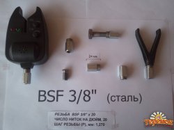 Рыбацкая гайка, болт для Род Пода BSF 3/8 дюйма (для вкручивания сигнализатора)