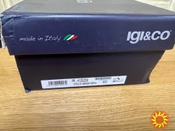 Чорні шкіряні чоловічі демісезонні туфлі дербі IGI&CO