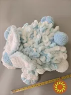 Іграшка Зайчик подушка м'яка в'язана ручна робота