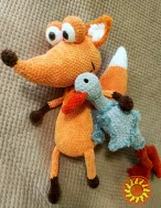 Гусочка сіренька іграшка м'яка в'язана ручна робота подарунок сувенір