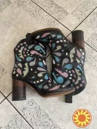 Чоботи козаки фестивальні жіночі шкіряні вестерн Maison Margiela