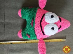 Іграшка Патрік 26 см Губка Боб квадратні штани в'язана ручна робота