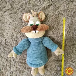 Іграшка мишка Сирогриз в'язана 50 см ручна работа подарунок сувенір hand made
