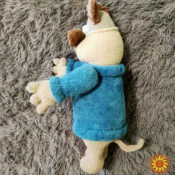 Іграшка мишка Сирогриз в'язана 50 см ручна работа подарунок сувенір hand made