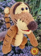Тигр помаранчевий іграшка м'яка в'язана мультперсонаж ручна робота Handmade