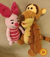 Тигр помаранчевий іграшка м'яка в'язана мультперсонаж ручна робота Handmade