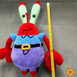 Містер Крабс 43см Губка Боб Квадратні Штани велика іграшка дитяча в'язана плюшева ручна робота