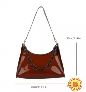 Сумочка прозора шоколадного кольору