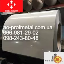 Оцинковка в рулоне 0.3 мм РАЛ 9003 глянцевая белая .