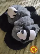 Шльопанці з хутра на платформі