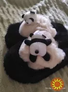 Шльопанці з хутра на платформі