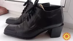 Туфли ботинки ботильоны демисезон утеплённые Кожа Италия р. 40