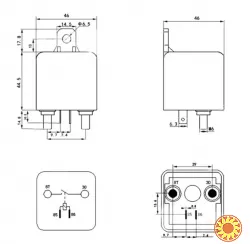 Силове автомобільне реле 12 Вольт 200 Ампер