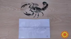 Наклейка на авто Скорпион Белая