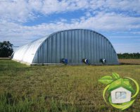 Зернохранилища напольные арочные - стальные зерносклады
