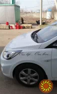 Наклейка на авто Одна жизнь одна любовь Белая светоотражающая