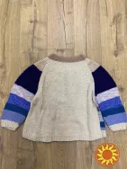 Полосатый разноцветный свитер оверсайз ручной работы Handmade