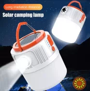 Кемпінгова лампа з сонячною батарейою + ліхтар, з дистанційним пультом керування