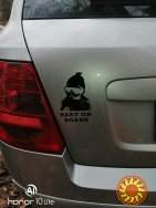 Наклейка на авто Ребёнок в машине на Борту