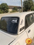Наклейка на авто Made in my garage Чёрная ,Белая светоотражающая