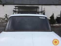 Наклейка на авто Made in my garage Чёрная ,Белая светоотражающая