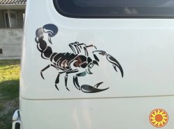 Наклейка на авто Скорпион Чёрная 2 шт