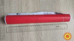 Карбоновая пленка красная 122х29.5 см авто наклейки