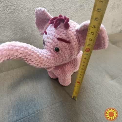 слон іграшка в'язана.слоник іграшка м'яка плюшева ручна робота