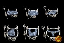 Наклейка на авто значок выпуклая Чёртик