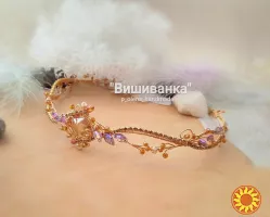 Вишиванка золотистий бурштиновий діадема корона івент фотосесія тематичні вечірки сценічні виступ балет танці