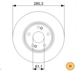 Бу передний тормозной диск Renault Laguna 2, 8200007121, 8671017410