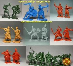 Солдатики набор 8шт. игрушки, фигурки, 4 вида Украинские казаки, воины