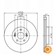 Бу передний тормозной диск Renault Laguna 2, 8200007122, 7701206614, 8671016878